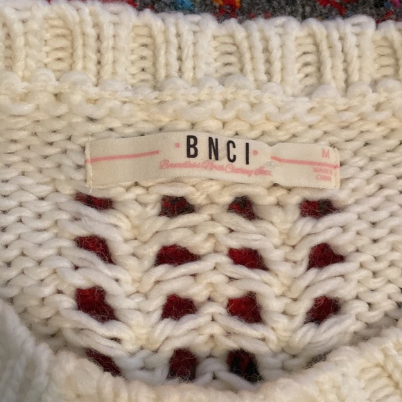 BNCI white chunky fringe sweater - Picture 4 of 5